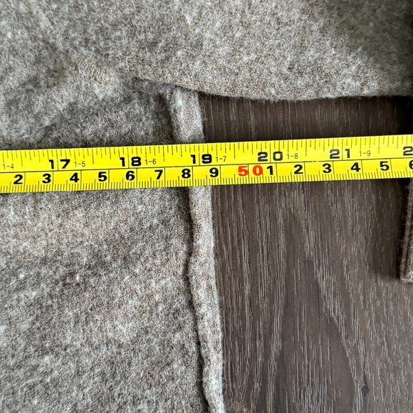 The North Face Quarter Zip Pullover Mens Large Tan Cotton Wool Blend Runs Small - Picture 4 of 6